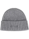 Mc2 Saint Barth Logo-embroidered Beanie In Grey