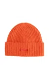 Mc2 Saint Barth Logo-embroidered Beanie Hat In Orange