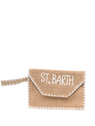 Mc2 Saint Barth Logo-embroidered Clutch Bag