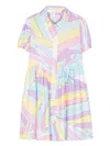Mc2 Saint Barth Logo-embroidered Colour-block Dress In Pink
