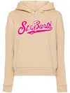 Mc2 Saint Barth Logo-embroidered Cotton Hoodie In Neutrals
