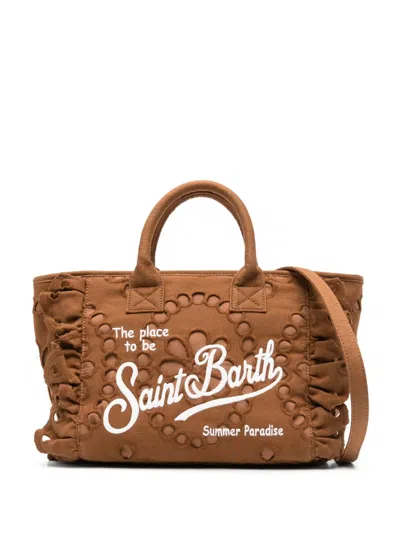 Mc2 Saint Barth Logo-embroidered Cotton Tote Bag