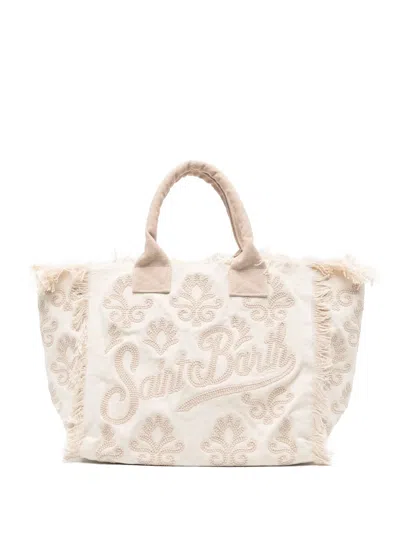 Mc2 Saint Barth Logo-embroidered Cotton Tote Bag