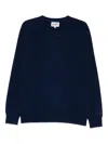Mc2 Saint Barth Logo-embroidered Crew-neck Jumper In Blue