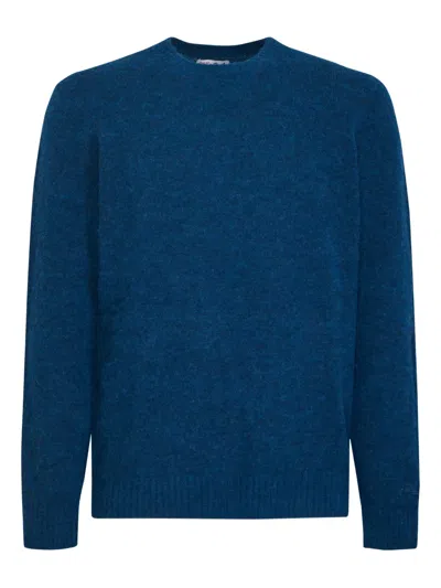 Mc2 Saint Barth Logo-embroidered Crew-neck Sweater In Blue