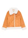 Mc2 Saint Barth Logo-embroidered Faux Fur-collar Jacket In Multi