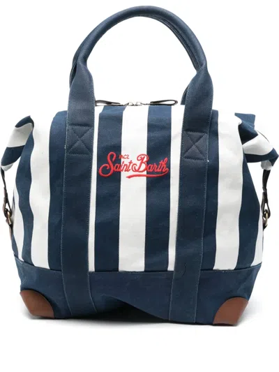 Mc2 Saint Barth Logo-embroidered Holdall In Blue