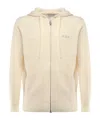 Mc2 Saint Barth Logo-embroidered Knitted Hoodie In Nude