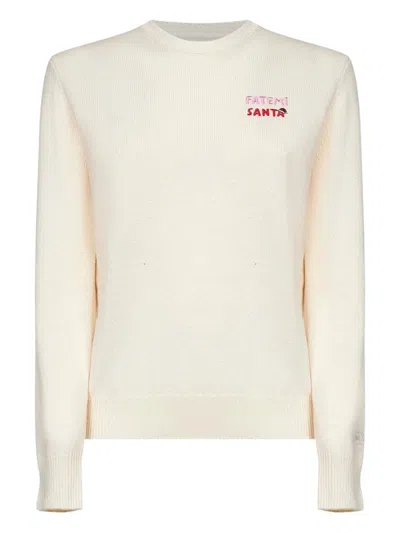 MC2 SAINT BARTH LOGO-EMBROIDERED LONG-SLEEVE SWEATER