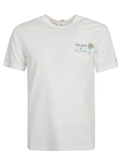 Mc2 Saint Barth Logo Embroidered Regular T-shirt In Bere Mare