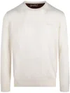 Mc2 Saint Barth Logo-embroidered Sweater In Weiss