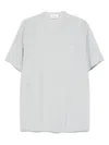 Mc2 Saint Barth Logo-embroidered T-shirt In Gray