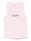 Mc2 Saint Barth Logo-embroidered Top In 粉色