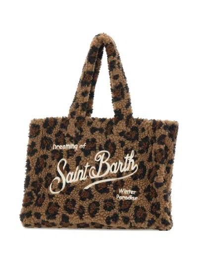 Mc2 Saint Barth Logo-embroidered Tote Bag In Brown