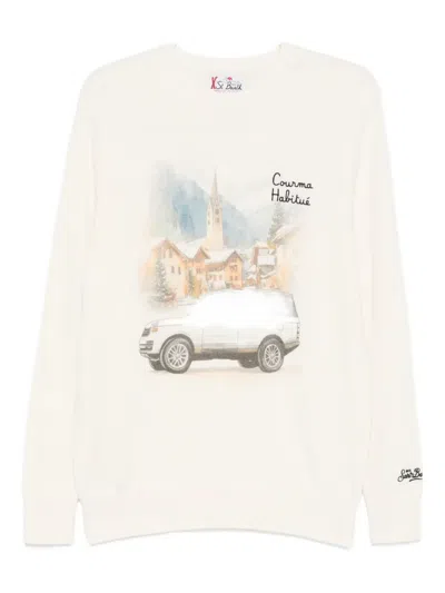 Mc2 Saint Barth Logo-embroidery Sweatshirt In White