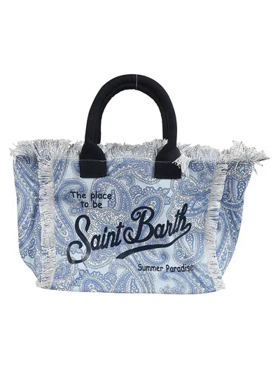 Mc2 Saint Barth Logo Fringed Tote In Vibe 31