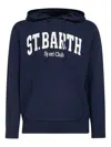 Mc2 Saint Barth Logo-jacquard Hoodie In Blue