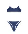 Mc2 Saint Barth Logo Lettering Bikini Set In Blue