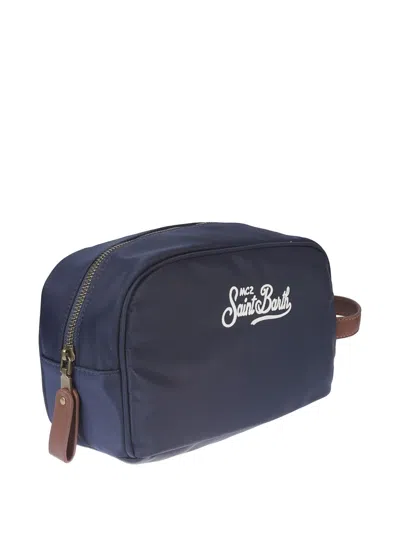 Mc2 Saint Barth Logo Linen Wah Bag In Pattern