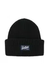 Mc2 Saint Barth Logo-patch Beanie In Black