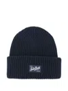 Mc2 Saint Barth Logo-patch Beanie In Blue