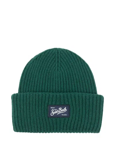Mc2 Saint Barth Logo-patch Beanie In Green