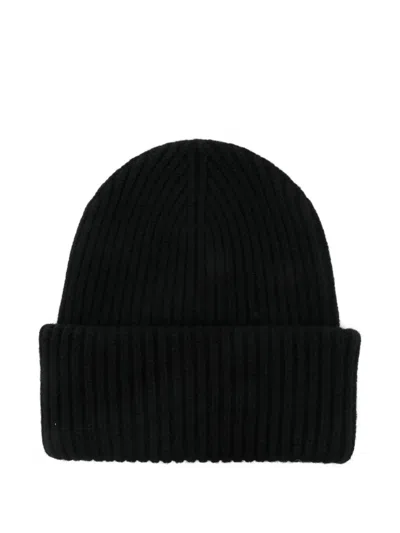 Mc2 Saint Barth Logo-patch Beanie Hat In Black