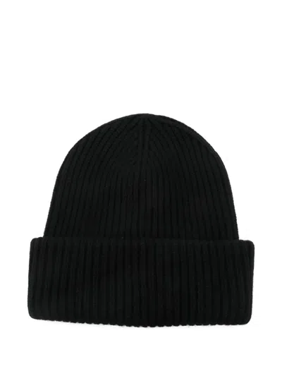 Mc2 Saint Barth Logo-patch Beanie Hat In Black