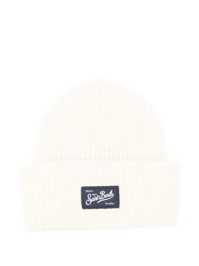 Mc2 Saint Barth Logo-patch Beanie In Neutral