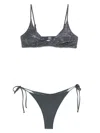 Mc2 Saint Barth Logo-patch Bikini In Gray