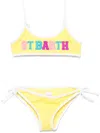 Mc2 Saint Barth Logo-patch Bikini In Yellow