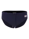 Mc2 Saint Barth Blue Swim Briefs For Boy With Logo