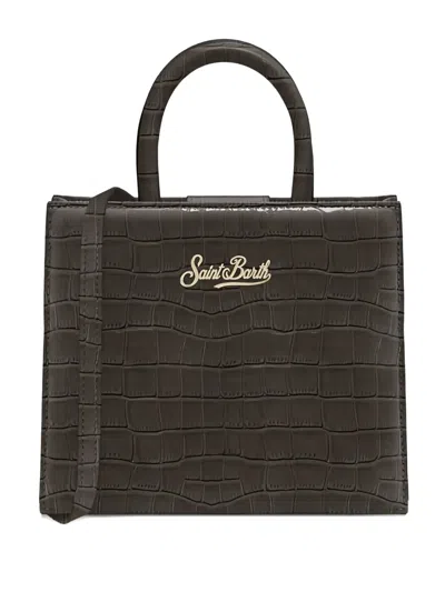 Mc2 Saint Barth Logo-plaque Tote Bag In Gray