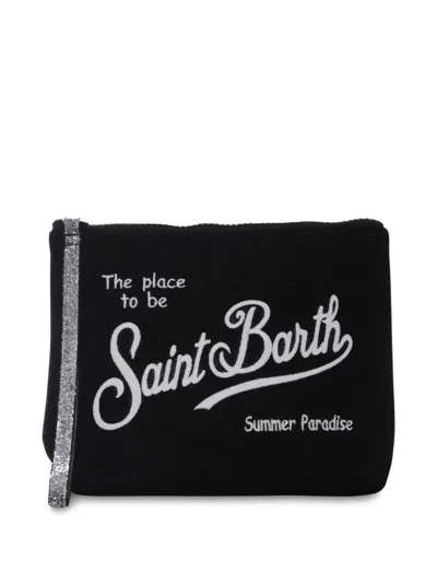 Mc2 Saint Barth Kids' Logo-print Bag In Black