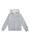 Mc2 Saint Barth Grey Sweatshirt With Logo Lettering On The Front And Maxi Logo Print On The Rear In Cotton Boy In Grey