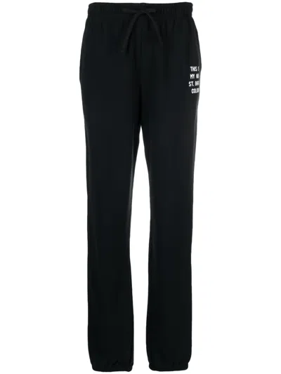 Mc2 Saint Barth Logo-print Cotton Track Pants In Black
