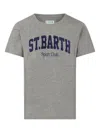 Mc2 Saint Barth Logo-print Round-neck T-shirt In Gray