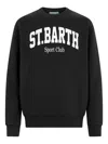 Mc2 Saint Barth Cotton Sweatshirt With Logo In Black