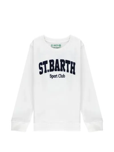 Mc2 Saint Barth Kids' Logo-print Sweatshirt In White