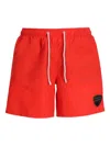 Mc2 Saint Barth Logo-print Swim Shorts In Red