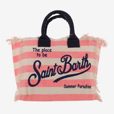 Mc2 Saint Barth Logo Print Vanity Bag  In Pink