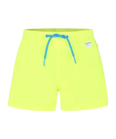 Mc2 Saint Barth Logo Swim Shorts In Yellow