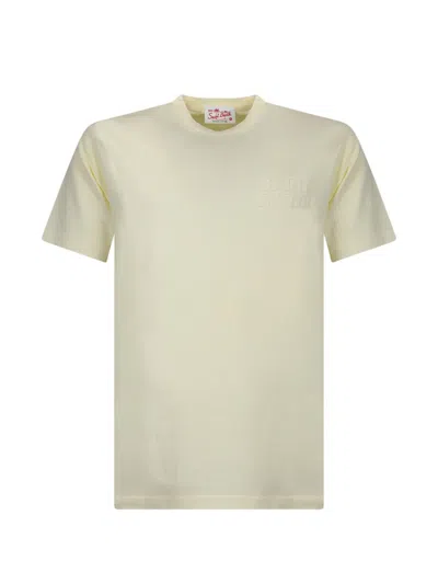 Mc2 Saint Barth Logo-embossed Cotton T-shirt In Neutral