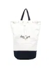 Mc2 Saint Barth Logo-embroidered Backpack In White
