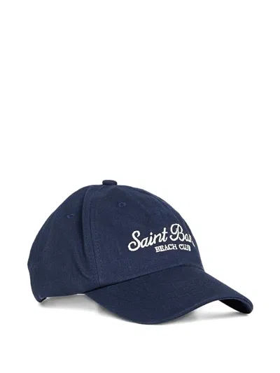 Mc2 Saint Barth Blue Cotton Embroidered Logo Baseball Cap
