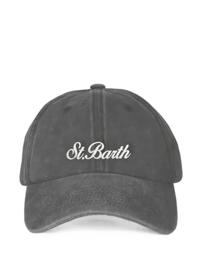 Mc2 Saint Barth Logo-embroidered Baseball Cap In Gray