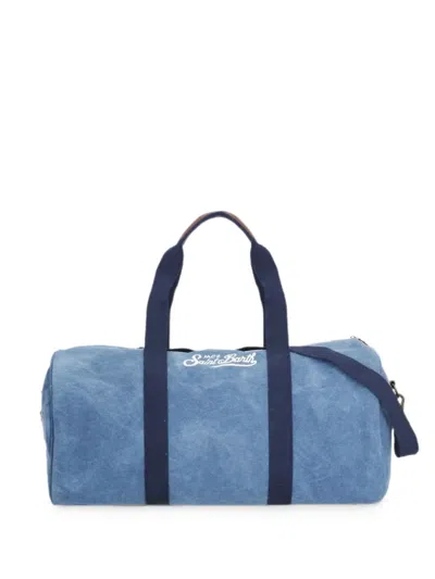 Mc2 Saint Barth Logo-embroidered Duffel Bag In Blue