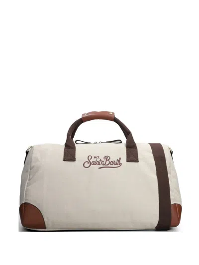 Mc2 Saint Barth Logo-embroidered Holdall In Neutral