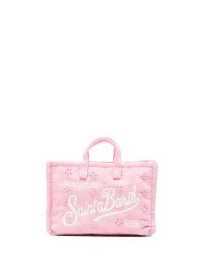 Mc2 Saint Barth Logo-embroidered Phone Bag In Pink