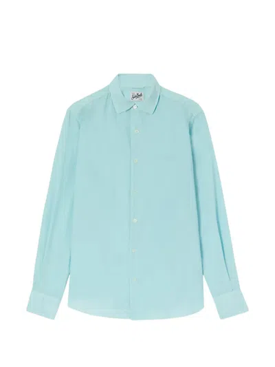 Mc2 Saint Barth Logo-embroidered Shirt In Blue